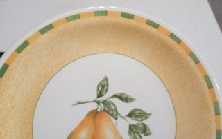 Plato Churchill Porcelana Decoración Frutas