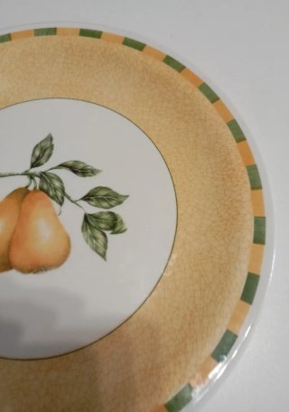 Plato Churchill Porcelana Decoración Frutas