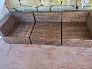 Conjunto Muebles Jardín Ratán 5 Piezas
