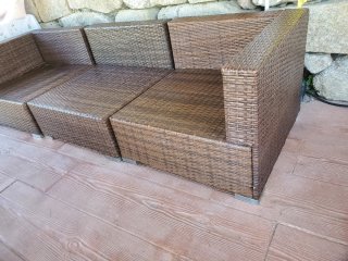 Conjunto Muebles Jardín Ratán 5 Piezas