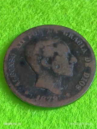 Moneda antigua Alfonso XII 1879
