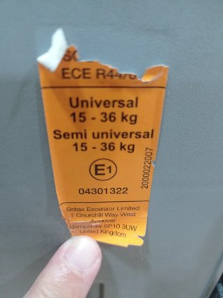 Silla coche Römer Britax 15-36 kg con Isofix.