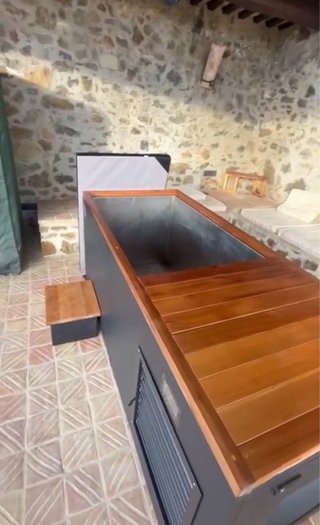 Icebath bañera de hielo Acero Inoxidable y Madera