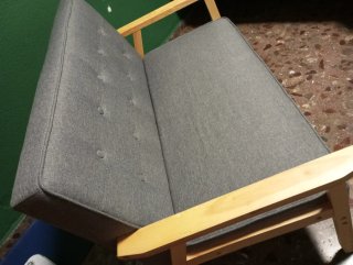Sofá pequeño Homcom Gris 113cm dormitorio