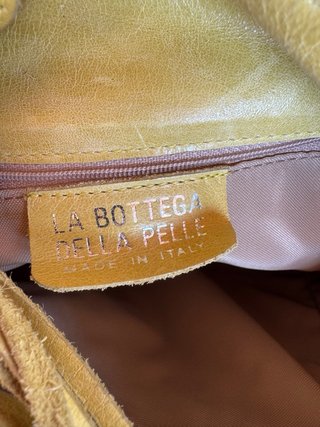 Borsa Pelle Giallo Senape Shopper Tote