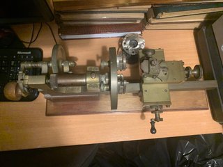 Torno de Relojero Antiguo Latón/Acero