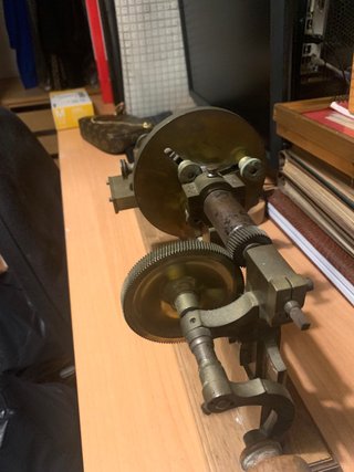 Torno de Relojero Antiguo Latón/Acero