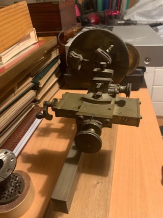 Torno de Relojero Antiguo Latón/Acero
