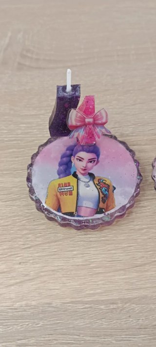 Velas de cumpleaños en resina