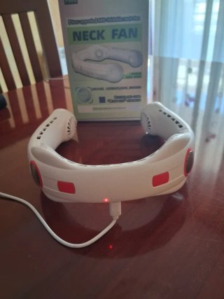 Ventilador de cuello plegable blanco