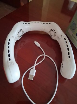 Ventilador de cuello plegable blanco