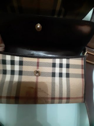 Bolso Burberry Nova Check Marrón y Beige