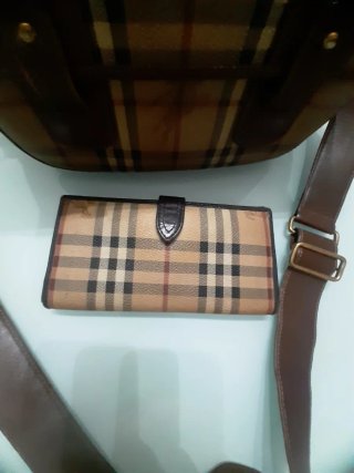 Bolso Burberry Nova Check Marrón y Beige