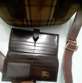 Bolso Burberry Nova Check Marrón y Beige