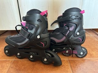 Patines Oxelo, 41, con casco y protecciones