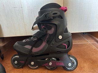 Patines Oxelo, 41, con casco y protecciones