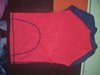 Camiseta baño roja Tenth bebé