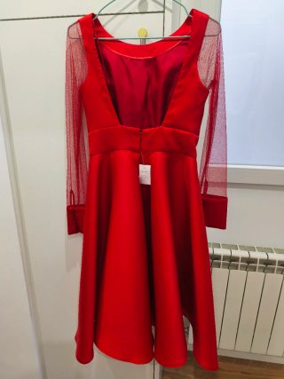 Vestido fiesta rojo Silvia Navarro