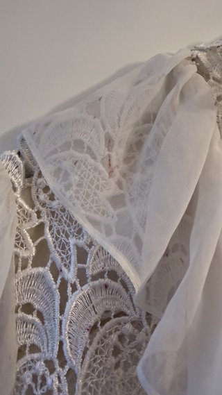 Blusa vintage pizzo bianco