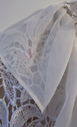 Blusa vintage pizzo bianco