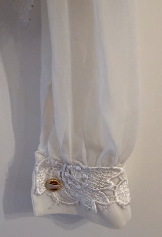 Blusa vintage pizzo bianco