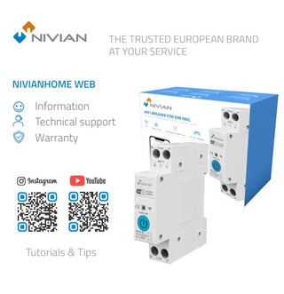 Controlador WiFi NIVIAN Tuya RF Persianas