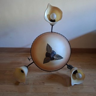 Lámpara de techo forja y cristal