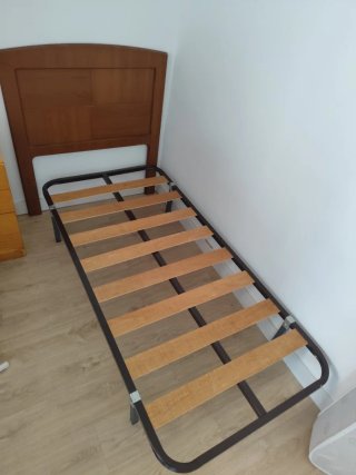 Cama 90x190 Somier, Colchón y Cabecero