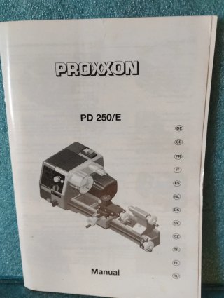 Libretto istruzioni proxxon  PD 250/E