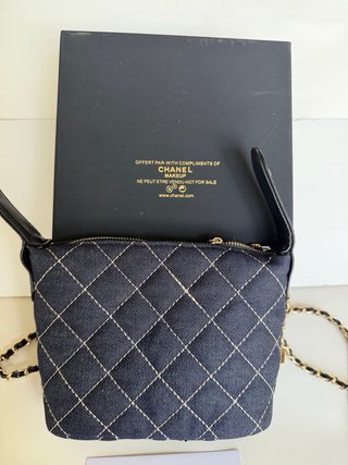 Bolso Chanel Vaquero Azul Dorado