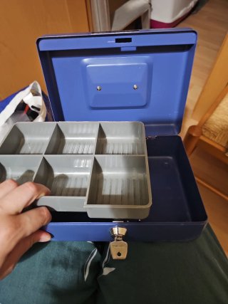 Caja Fuerte Metálica Esselte Azul con Llave