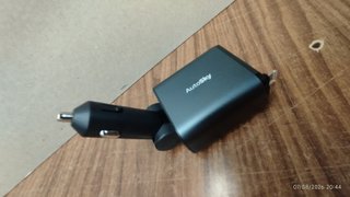 AutoSky Cargador Coche 4 en 1 Retráctil