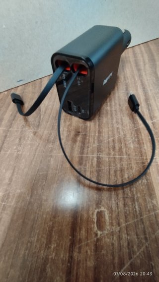 AutoSky Cargador Coche 4 en 1 Retráctil