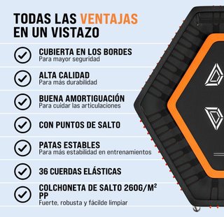 Cama Elástica Fitness Interior Ø120cm