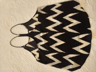 Top con estampado zigzag evasé no elástico