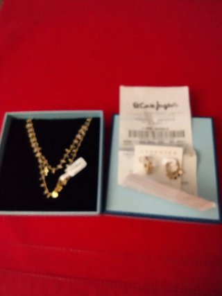 Pendientes y collar Luxsenter oro multicolor