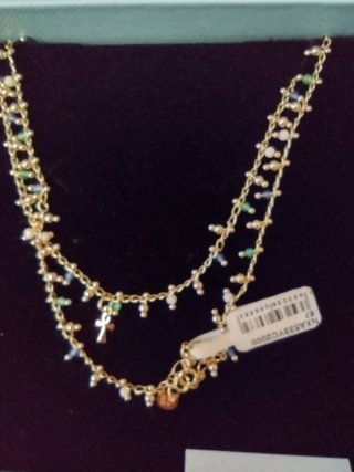 Pendientes y collar Luxsenter oro multicolor
