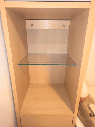Columna de baño madera y cristal