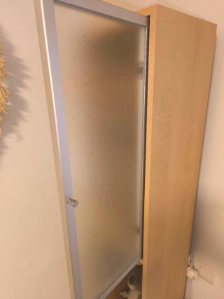 Columna de baño madera y cristal