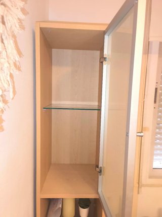 Columna de baño madera y cristal