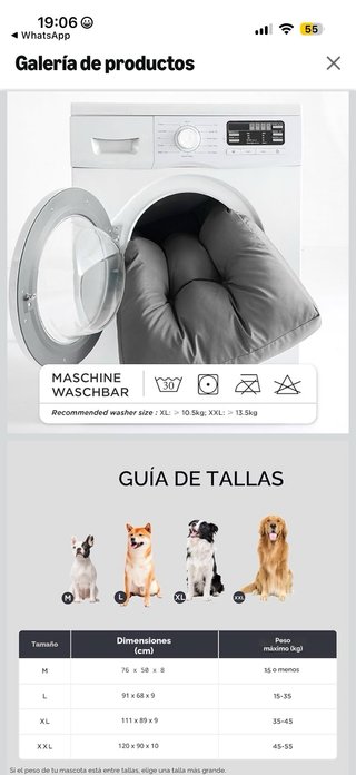 Cama marron para perro grande