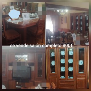 Salón completo madera 800€