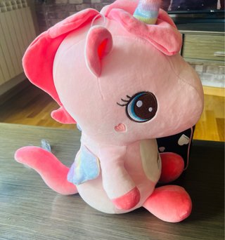 Peluche Unicornio Rosa Brillante