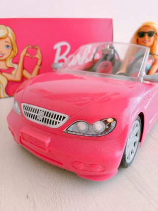 Coche Barbie Rosa Glitter Caja Original