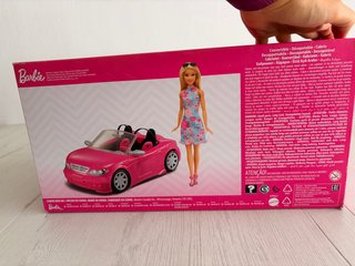 Coche Barbie Rosa Glitter Caja Original