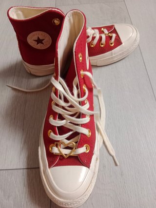 Zapatillas Converse Altas Rojas y Blancas