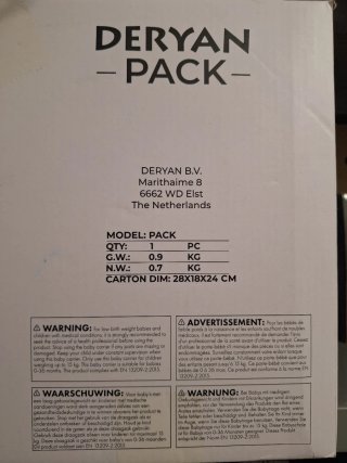 Mochila Portabebés Deryan Negra