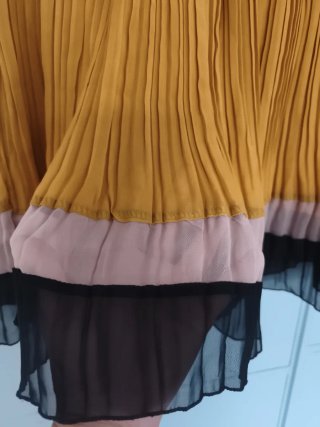 Falda plisada con bloques de color Mosnova 38-40