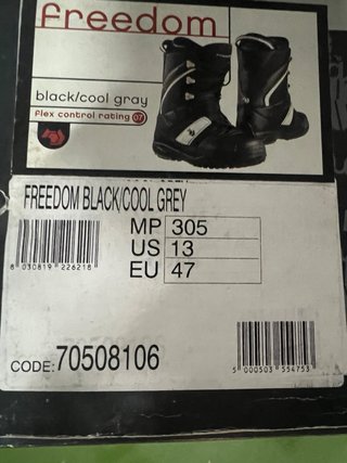 Tabla y botas de snowboard Talla 47