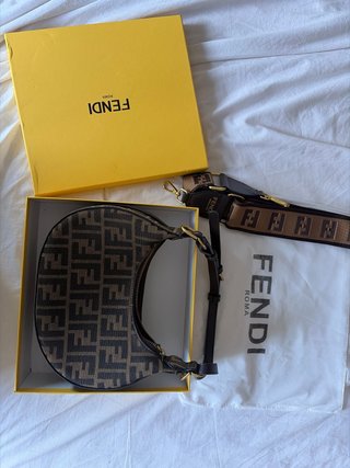 Bolso Fendi Monogram Marrón y Beige